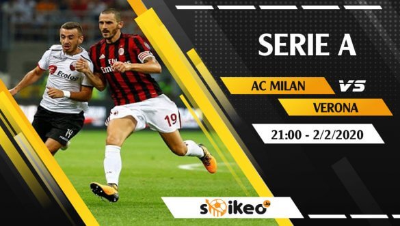 Soi kèo AC Milan vs Verona lúc 21h ngày 2/2/2020