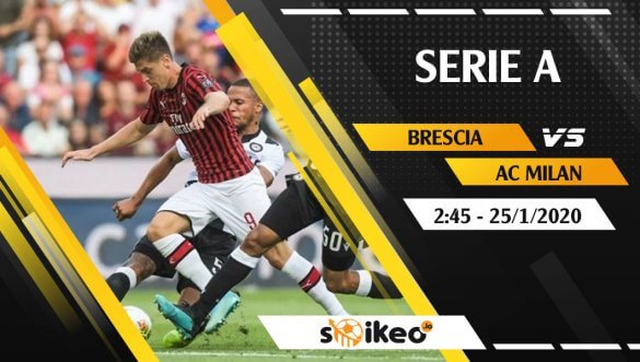 Soi kèo Brescia vs AC Milan lúc 2h45 ngày 25/1/2020