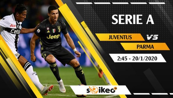 Soi kèo Juventus vs Parma Calcio 1913 lúc 2h45 ngày 20/1/2020