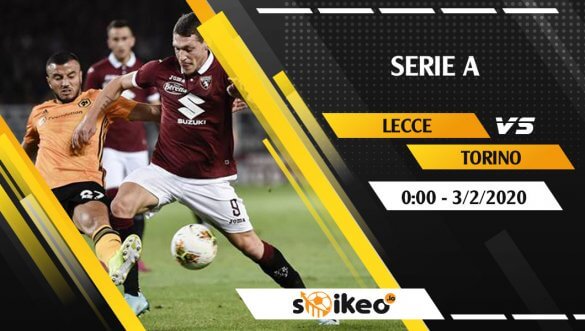 Soi kèo Lecce vs Torino lúc 0h ngày 3/2/2020