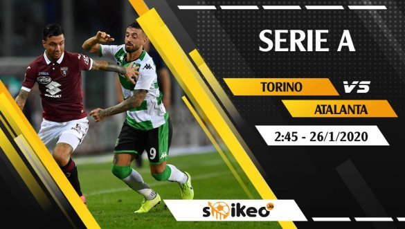 Soi kèo Torino vs Atalanta lúc 2h45 ngày 26/1/2020