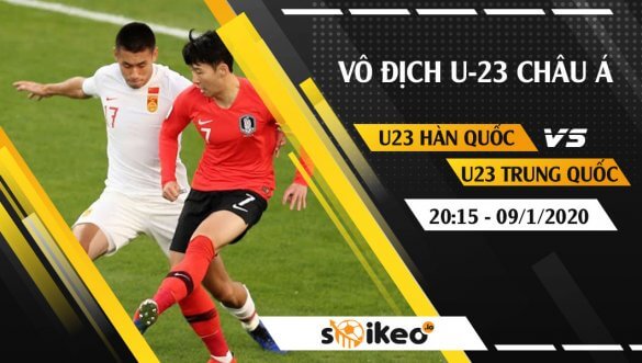 Soi kèo U23 Hàn Quốc vs U23 Trung Quốc lúc 20h15 ngày 9/1/2020