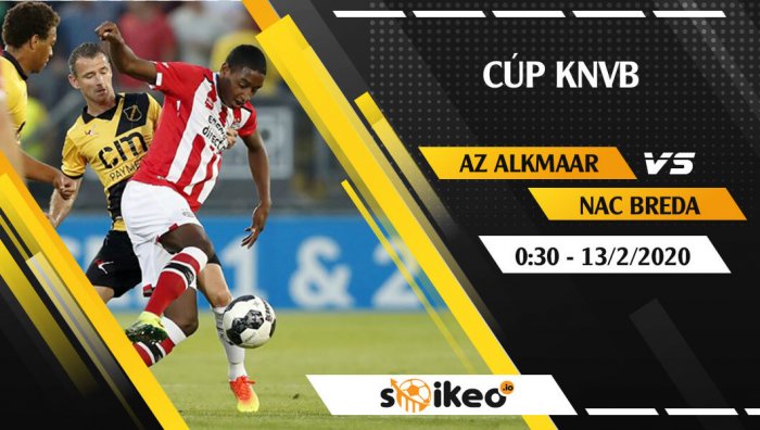 Soi kèo AZ Alkmaar vs NAC Breda lúc 0h30 ngày 13/2/2020