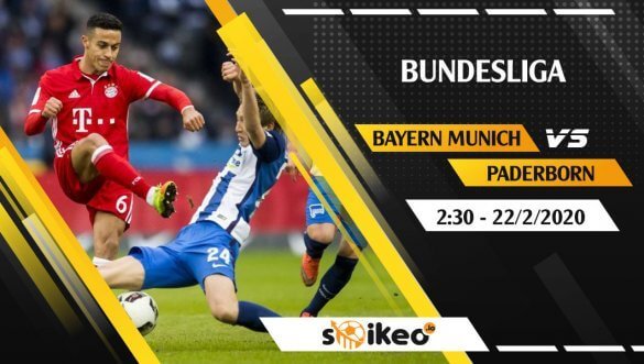 Soi kèo Bayern Munich vs Paderborn lúc 2h30 ngày 22/2/2020