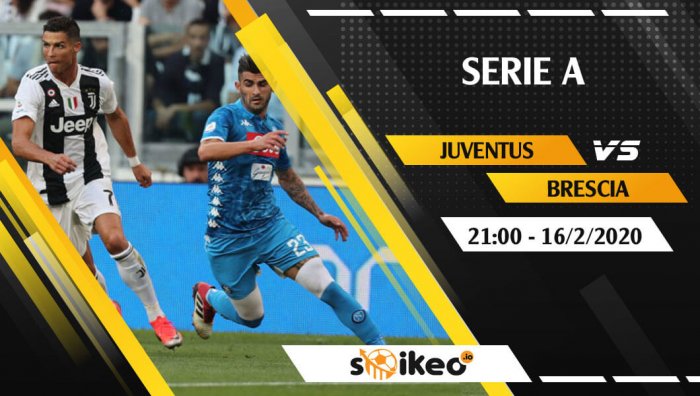 Soi kèo Juventus vs Brescia lúc 21h ngày 16/2/2020