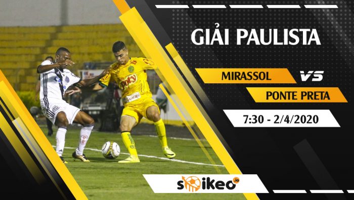 Soi kèo Mirassol vs Ponte Pretal vào 7h30 ngày 2/4/2020