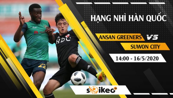 Soi kèo Ansan Greeners vs Suwon City vào 14h ngày 16/5/2020