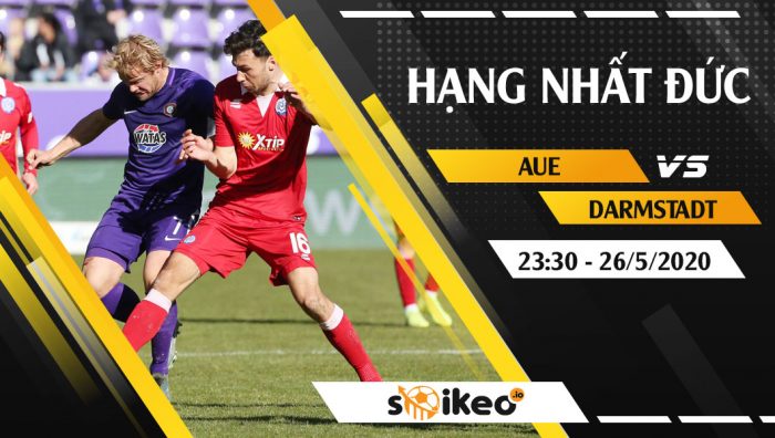 Soi kèo Erzgebirge Aue vs Darmstadt 98 vào 23h30 ngày 26/5/2020