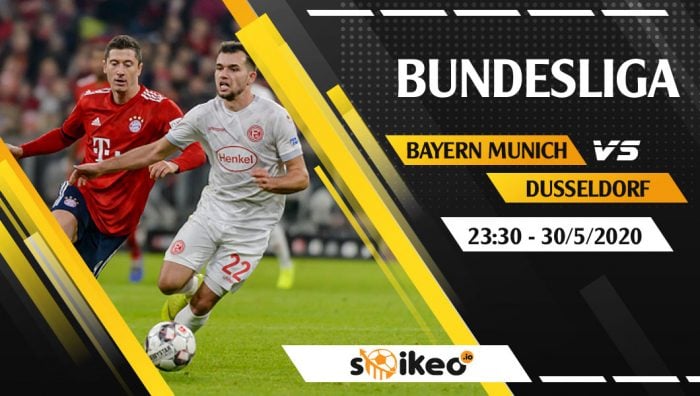 Soi kèo Bayern Munich vs Dusseldorf vào 23h30 ngày 30/5/2020