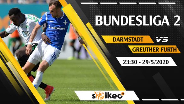 Soi kèo Darmstadt vs Greuther Furth vào 23h30 ngày 29/5/2020