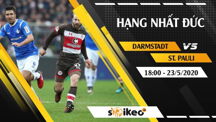 Soi kèo Darmstadt vs St. Pauli vào 18h ngày 23/5/2020