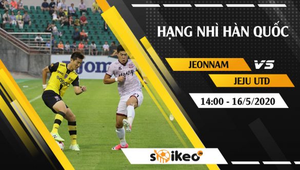 Soi kèo Jeonnam Dragons vs Jeju Utd vào 14h ngày 16/5/2020