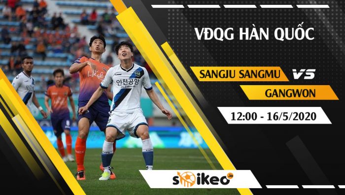 Soi kèo Sangju Sangmu vs Gangwon vào 12h ngày 16/5/2020