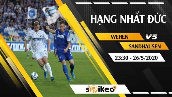 Soi kèo Wehen Wiesbaden vs SV Sandhausen vào 23h30 ngày 26/5/2020