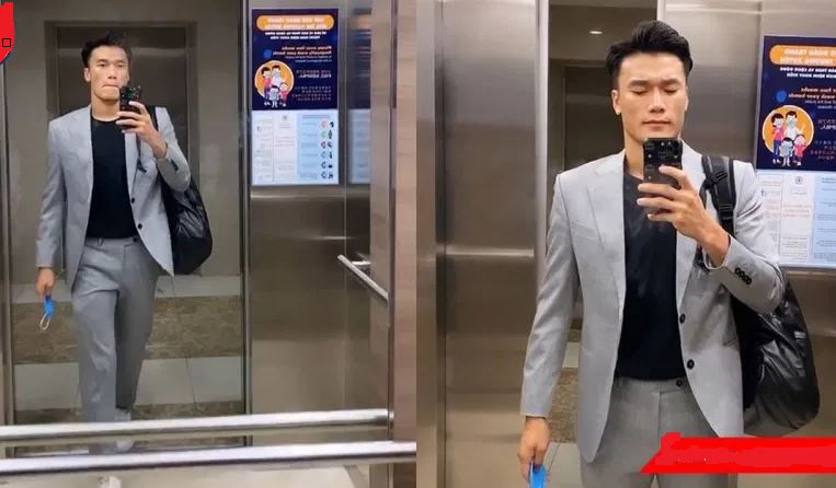 Bùi Tiến Dũng khiến các thiếu nữ và quý bà choáng ngợp khi diện cả cây vest bảnh bao ra đường