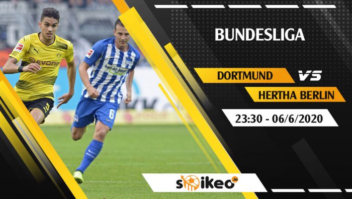 Soi kèo Dortmund vs Hertha Berlin vào 23h30 ngày 6/6/2020