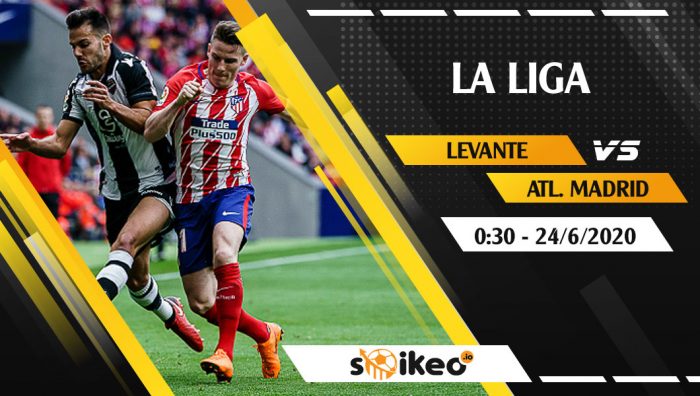 Soi kèo Levante vs Atl. Madrid vào 0h30 ngày 24/6/2020