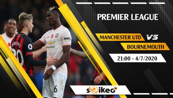 Soi kèo Manchester Utd vs Bournemouth vào 21h ngày 4/7/2020