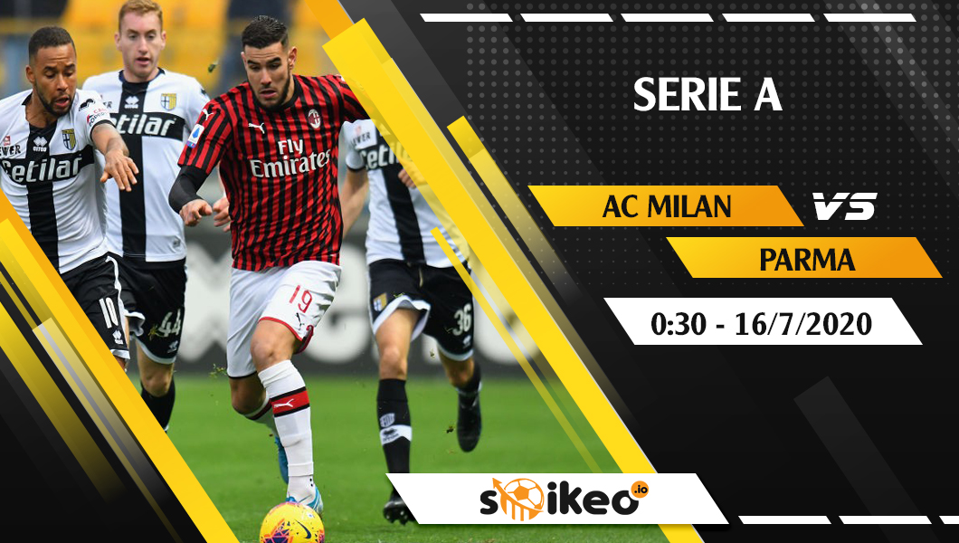 Soi kèo AC Milan vs Parma vào 0h30 ngày 16/7/2020