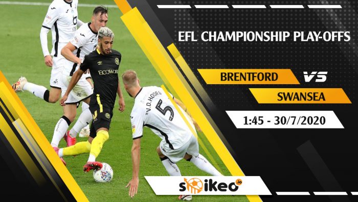 Soi kèo Brentford vs Swansea vào 1h45 ngày 30/7/2020
