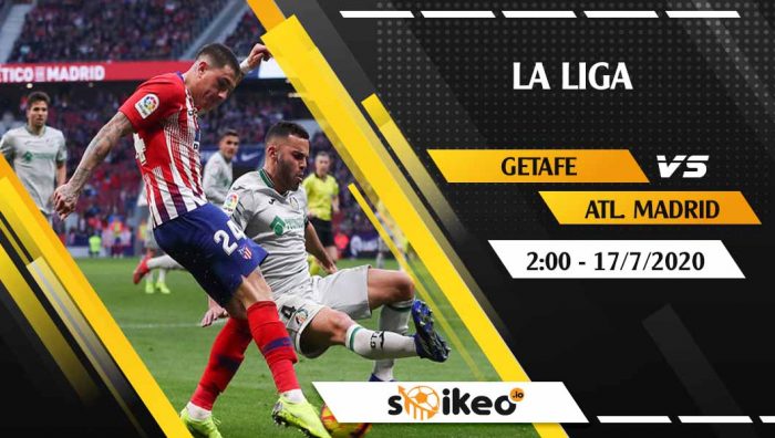 Soi kèo Getafe vs Atl. Madrid vào 2h ngày 17/7/2020