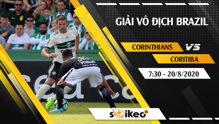 Soi kèo Corinthians vs Coritiba vào 7h30 ngày 20/8/2020