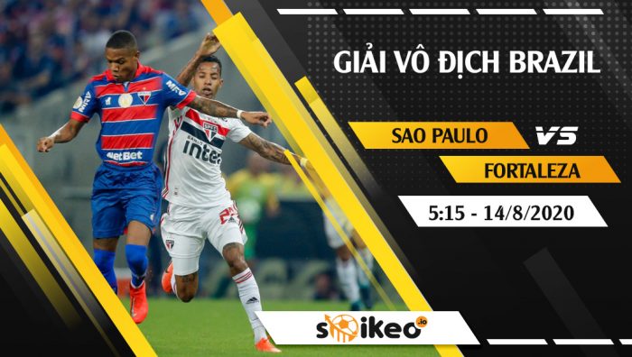 Soi kèo Sao Paulo vs Fortaleza vào 5h15 ngày 14/8/2020