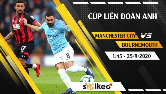 Soi kèo Manchester City vs Bournemouth vào 1h45 ngày 25/9/2020