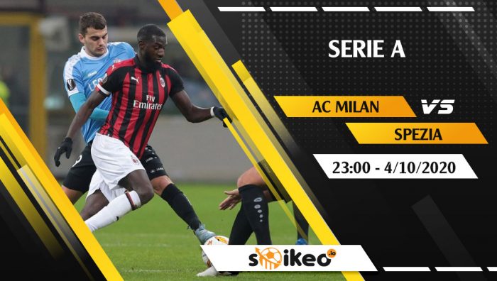 Soi kèo AC Milan vs Spezia vào 23h ngày 4/10/2020