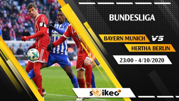 Soi kèo Bayern Munich vs Hertha Berlin vào 23h ngày 4/10/2020