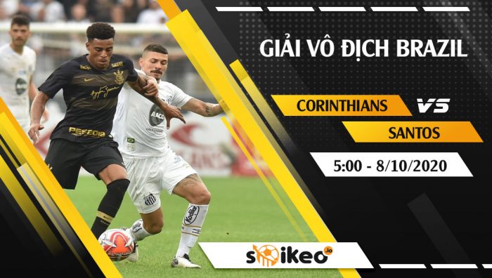Soi kèo Corinthians vs Santos vào 5h ngày 8/10/2020