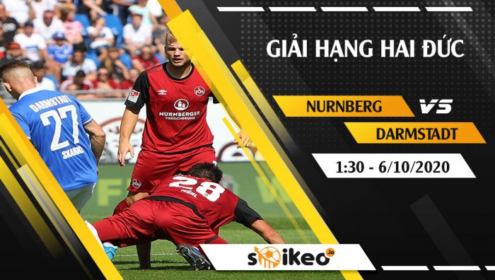 Soi kèo Nurnberg vs Darmstadt vào 1h30 ngày 6/10/2020