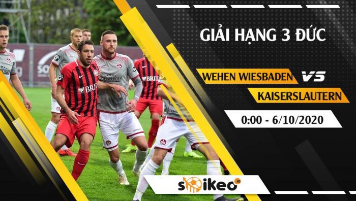 Soi kèo SC Wehen Wiesbaden vs Kaiserslautern vào 0h ngày 6/10/2020