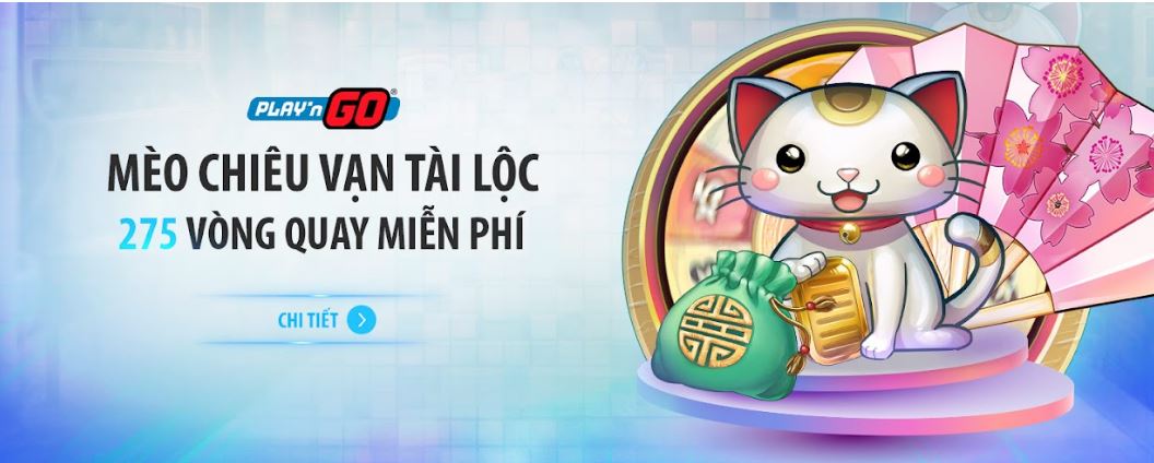 Mèo Chiêu Tài Lộc – Nhận Thưởng Đến 250 Vòng Quay Miễn Phí